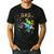 Dad Building Blocks Monster Truck Dinosaur Birthday Men's Casual T-Shirt Black