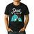 Dad To Be Dinosaur Baby Shower For Boy Men's Casual T-Shirt Black