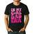 In My Dad Era Girl Groovy Retro Papa Fathers Day Men's Casual T-Shirt Black