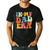 In My Dad Era Groovy Papa Daddy Fathers Day For Men Men's Casual T-Shirt Black In My Dad Era Groovy Papa Daddy Fathers Day For Men Men's Casual T-Shirt Black