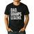 Dad Gramps Legend Vintage Distressed Bold Gramps Graphic Men's Casual T-Shirt Black