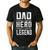 Dad Hero Legend Vintage Distressed Dad Men's Casual T-Shirt Black