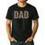 Dad Leopard Print Fathers Day Men's Casual T-Shirt Black Dad Leopard Print Fathers Day Men's Casual T-Shirt Black
