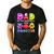 Dad Little Monster Kids 1st Birthday Party Family Monster Small Men's Casual T-Shirt Black