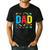 Dad Master Builder Building Bricks Blocks Family Fathers Day Men's Casual T-Shirt Black