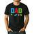 Dad Master Builder Building Bricks Blocks Family Set Parents Small Men's Casual T-Shirt Black