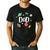 Dad Outer Space Galaxy Birthday For Family Men's Casual T-Shirt Black