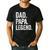 Dad Papa Legend Vintage Distressed Bold Papa Graphic Men's Casual T-Shirt Black