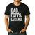 Dad Poppa Legend Vintage Distressed Bold Poppa Graphic Men's Casual T-Shirt Black