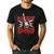 Dad Rockin One Birthday Family Matching Rock Guitar Men's Casual T-Shirt Black