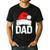 Dad Santa Christmas Family Matching Pajamas Papa Xmas Father Short Sleeve Men's Casual T-Shirt Black