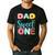 Dad Of The Sweet One 1st Birthday Girl Donut Party Men's Casual T-Shirt Black