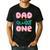 Dad Sweet One 1st First Birthday Matching Family Donut Men's Casual T-Shirt Black