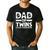Dad Of Twins Classic Overachiever Cool Twin Dad Men's Casual T-Shirt Black