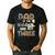 Dad Of The Wild And Three 3 Birthday Zoo Theme Safari Jungle Men's Casual T-Shirt Black