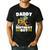 Daddy Of The Birthday Boy Dinosaur Construction Worker Truck Men's Casual T-Shirt Black