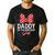 Daddy Of The Birthday Girl Cute Pink Bow Family Matching Men's Casual T-Shirt Black