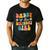 Daddy Of The Birthday Girl Groovy Themed Father Dad Men's Casual T-Shirt Black