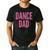 Dance Dad Pink Matching Parents Men's Casual T-Shirt Black