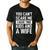 Father Dad Fun You Can´t Scare Me I Have Two Kids And A Wife Men's Casual T-Shirt Black
