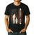 Father's Day Baseball Papa USA Flag Dad Men Baseball Men's Casual T-Shirt Black