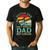 Fathers Day Guitar Dad For Guitarist Music Lover Dad Men's Casual T-Shirt Black
