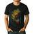 Fishing Shirts PEACOCK BASS Fishing Art Shirt For Dad Men's Casual T-Shirt Black