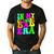 In My Glowing Dad Era Groovy Colorful Bright Men's Casual T-Shirt Black