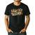 Groovy Daddy Birthday Party Peace Sign Dad 60s 70s Hippie Men's Casual T-Shirt Black