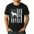 Heeler Dad Flag Vintage Blue Red Cattle Dog Patriot Men Men's Casual T-Shirt Black