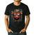 Highland Cow 4th July USA Flag Dad Father America Men Boys Men's Casual T-Shirt Black