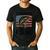 I'd Rather Be Fishing Bass Fish Dad Joke American Flag Men's Casual T-Shirt Black