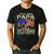 I'm A Dad Papa And Veteran Retro Dad Papa Grandpa Men's Casual T-Shirt Black