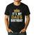 It's My Dad's Birthday Party Family Matching Small Men's Casual T-Shirt Black