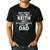 KEITH Name Father's Day Personalized Men Dad Men's Casual T-Shirt Black