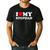 I Love My Step-Dad Heart Family Grandpa StepDad Bonus Dad Men's Casual T-Shirt Black