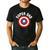 Marvel Father's Day Super Dad Captain America Shield Men's Casual T-Shirt Black Marvel Father's Day Super Dad Captain America Shield Men's Casual T-Shirt Black