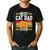 Orange Cat Best Cat Dad Ever Orange Tabby Cat Men's Casual T-Shirt Black
