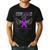 Pancreatic Cancer I Wear Purple In Memory Of My Dad Men's Casual T-Shirt Black