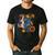 Pitbull Floral Dog Lover Vintage Flower Art Pitbull Mom Dad Men's Casual T-Shirt Black