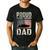 Proud Coast Guard Dad USCG American Flag T-Shirt Men's Casual T-Shirt Black