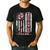 Proud New Dad New Girl Baby First Fathers Day American Flag Men's Casual T-Shirt Black