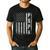 Proud Papa Fathers Day 2025 Dad America USA Flag Men's Casual T-Shirt Black