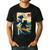 Pug Japanese Kanagawa Wave Surfing Japan Mom Dad Kids Men's Casual T-Shirt Black