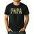 Retro Camo Hunting Papa Old Camo Dad Father’s Day Daddy Men's Casual T-Shirt Black