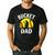 Retro Daddy Bucket Dad Softball Girl Men's Casual T-Shirt Black Retro Daddy Bucket Dad Softball Girl Men's Casual T-Shirt Black