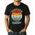 Retro Dungeon Daddy Fathers Day Men's Casual T-Shirt Black