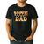 Retro Groovy Dad Matching Family 1st Birthday Party Men's Casual T-Shirt Black