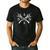 Retro Pocket Dada Daddy Papa Fathers Day Skeleton Men's Casual T-Shirt Black