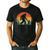 Retro Vintage Bigfoot Dad Fathers Day Father Son Matching Men's Casual T-Shirt Black